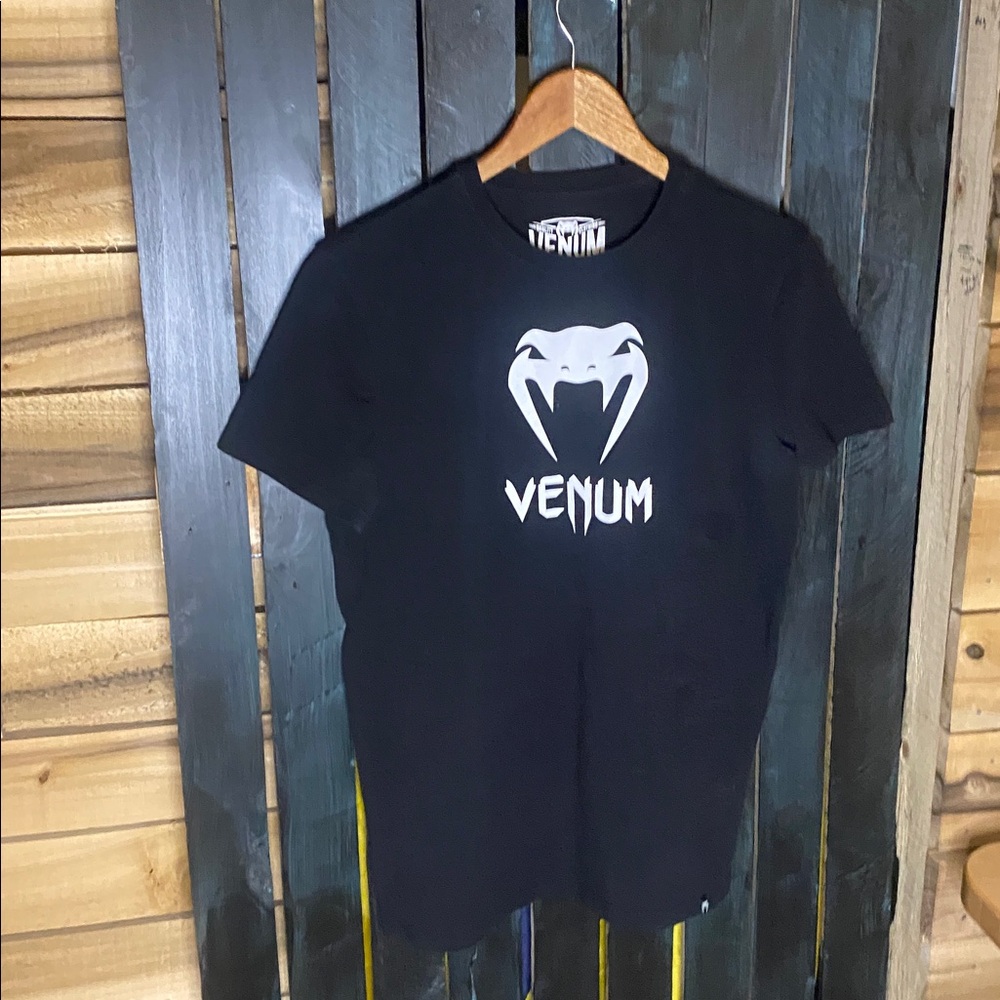 Venum Black T-Shirt with White Logo size medium